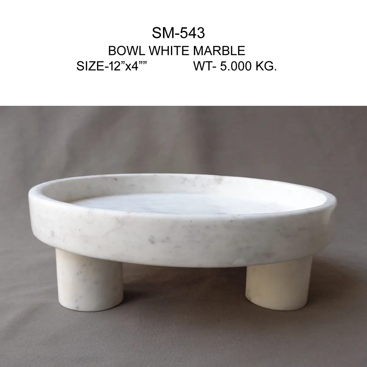 WHITE MARBLE BOWL STYLE-2 SMALL